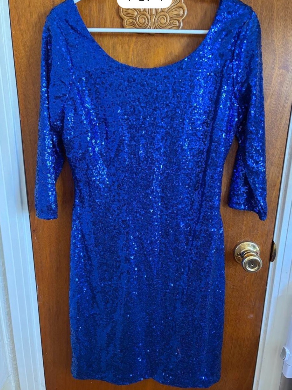 My Michelle Royal Blue Sequin Midi Dress
